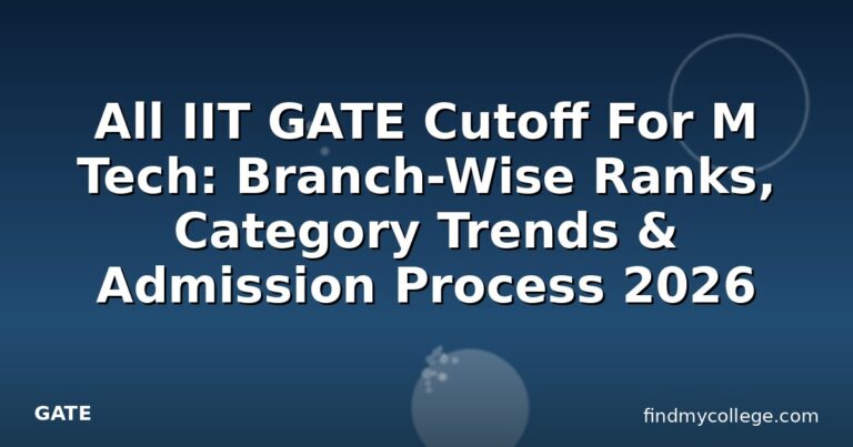 All IIT GATE Cutoff For M Tech: Branch-Wise Ranks, Category Trends & Admission Process 2026