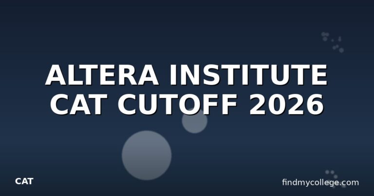 ALTERA INSTITUTE CAT CUTOFF 2026