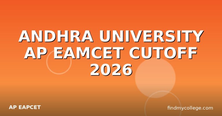 ANDHRA UNIVERSITY AP EAMCET CUTOFF 2026
