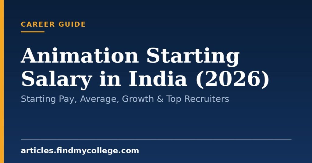Animation Starting Salary in India (2026): Starting Pay, Average, Growth & Top Recruiters