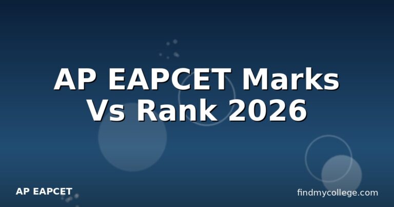 AP EAPCET Marks Vs Rank 2026