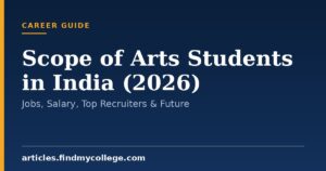 Scope of Arts Students in India (2026): Jobs, Salary, Top Recruiters & Future