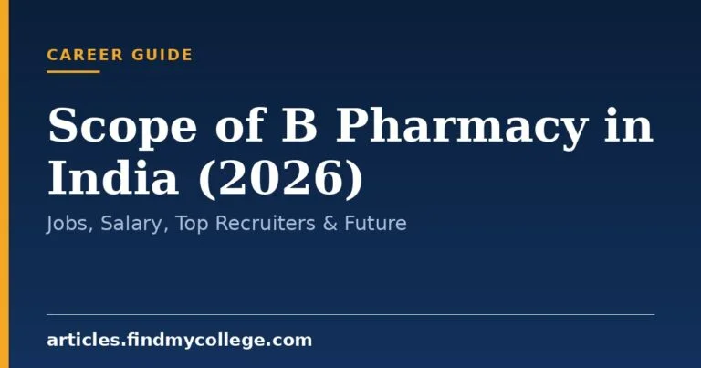 Scope of B Pharmacy in India (2026): Jobs, Salary, Top Recruiters & Future