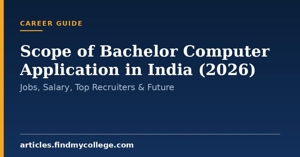 Scope of Bachelor Computer Application in India (2026): Jobs, Salary, Top Recruiters & Future