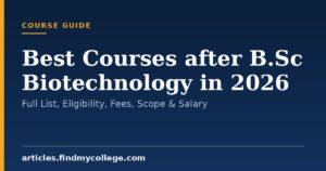 Best Courses after B.Sc Biotechnology in 2026: Full List, Eligibility, Fees, Scope & Salary
