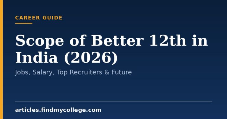 Scope of Better 12th in India (2026): Jobs, Salary, Top Recruiters & Future