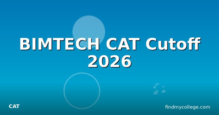 BIMTECH CAT Cutoff 2026