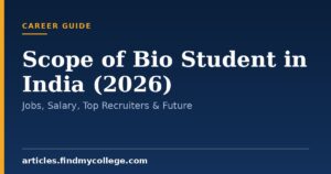 Scope of Bio Student in India (2026): Jobs, Salary, Top Recruiters & Future