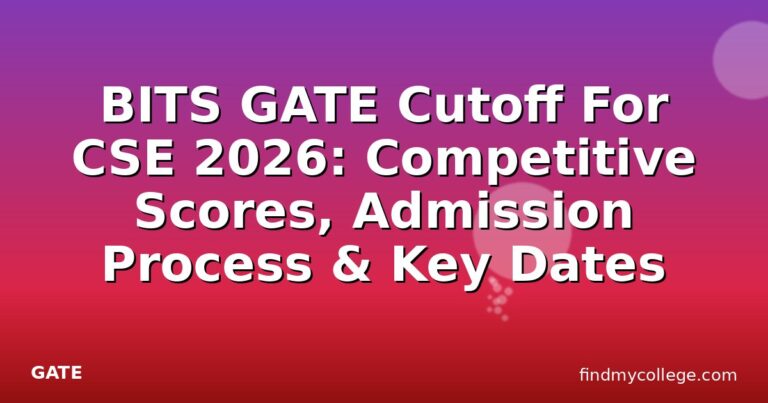 BITS GATE Cutoff For CSE 2026: Competitive Scores, Admission Process & Key Dates