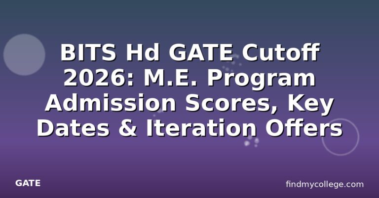 BITS Hd GATE Cutoff 2026: M.E. Program Admission Scores, Key Dates & Iteration Offers