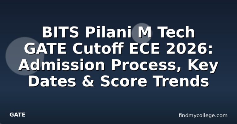 BITS Pilani M Tech GATE Cutoff ECE 2026: Admission Process, Key Dates & Score Trends