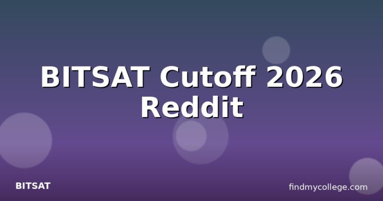 BITSAT Cutoff 2026 Reddit