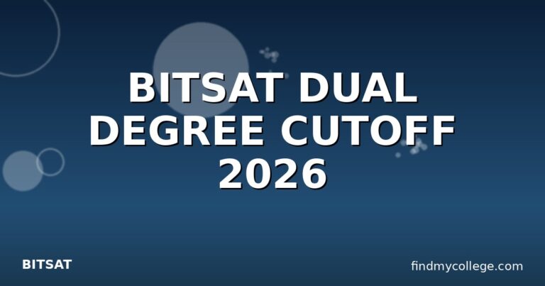 BITSAT DUAL DEGREE CUTOFF 2026