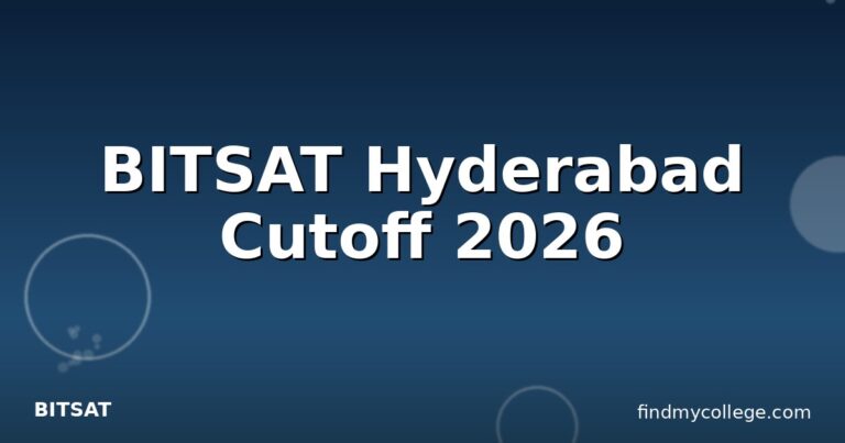 BITSAT Hyderabad Cutoff 2026