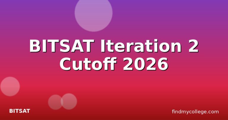 BITSAT Iteration 2 Cutoff 2026