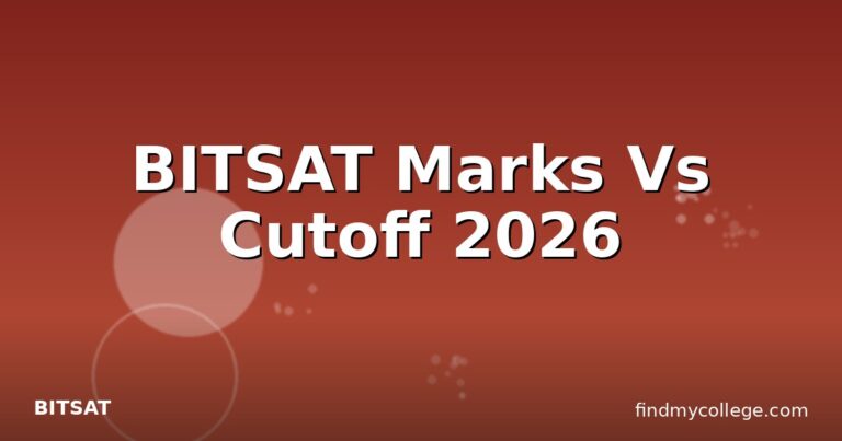 BITSAT Marks Vs Cutoff 2026