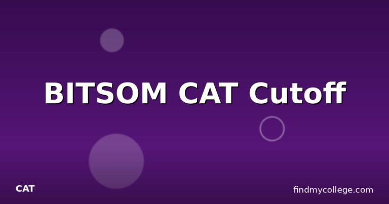 BITSOM CAT Cutoff