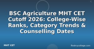 BSC Agriculture MHT CET Cutoff 2026: College-Wise Ranks, Category Trends & Counselling Dates