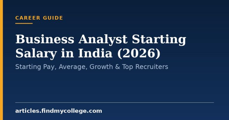 Business Analyst Starting Salary in India (2026): Starting Pay, Average, Growth & Top Recruiters