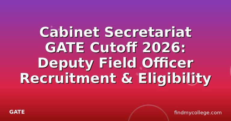 Cabinet Secretariat GATE Cutoff 2026: Deputy Field Officer Recruitment & Eligibility