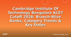 Cambridge Institute Of Technology Bangalore KCET Cutoff 2026: Branch ...