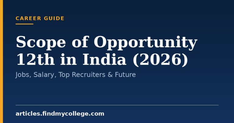 Scope of Opportunity 12th in India (2026): Jobs, Salary, Top Recruiters & Future