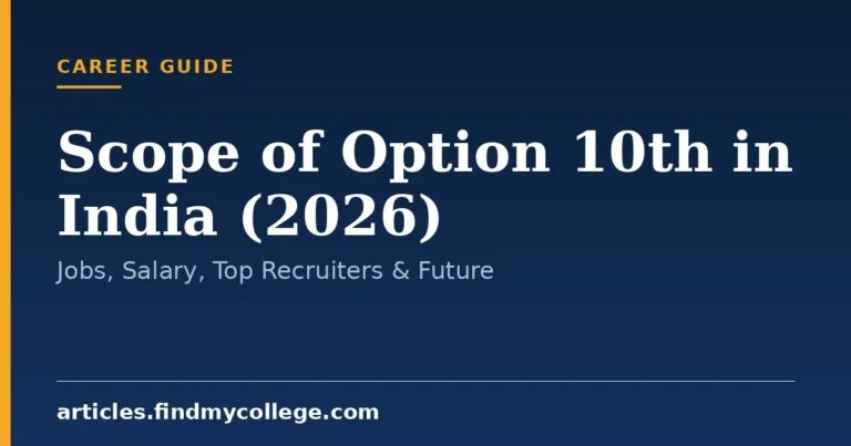 Scope of Option 10th in India (2026): Jobs, Salary, Top Recruiters & Future
