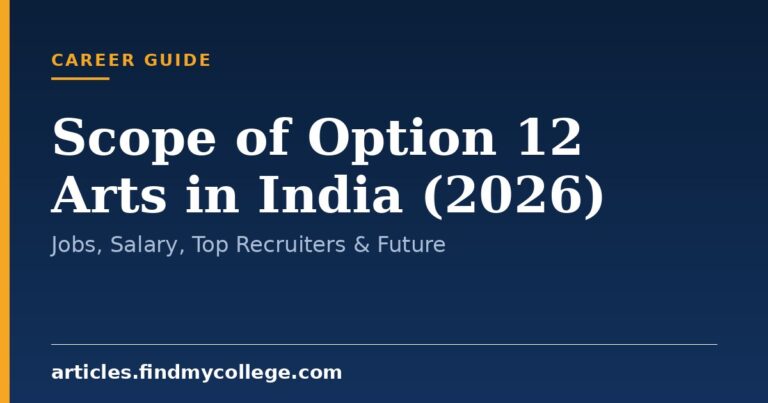 Scope of Option 12 Arts in India (2026): Jobs, Salary, Top Recruiters & Future