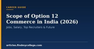 Scope of Option 12 Commerce in India (2026): Jobs, Salary, Top Recruiters & Future