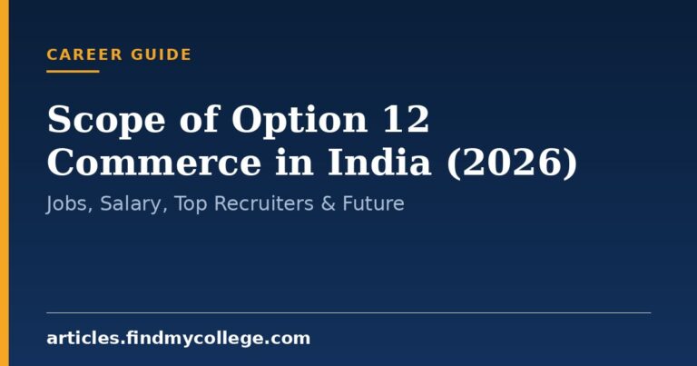 Scope of Option 12 Commerce in India (2026): Jobs, Salary, Top Recruiters & Future