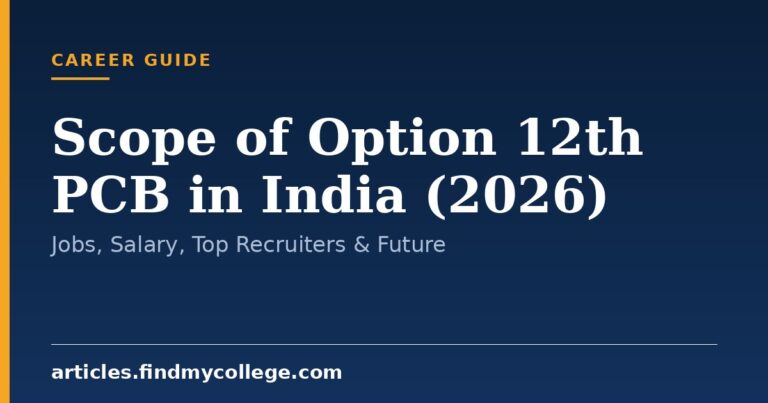 Scope of Option 12th PCB in India (2026): Jobs, Salary, Top Recruiters & Future