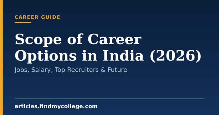 Scope of Career Options in India (2026): Jobs, Salary, Top Recruiters & Future