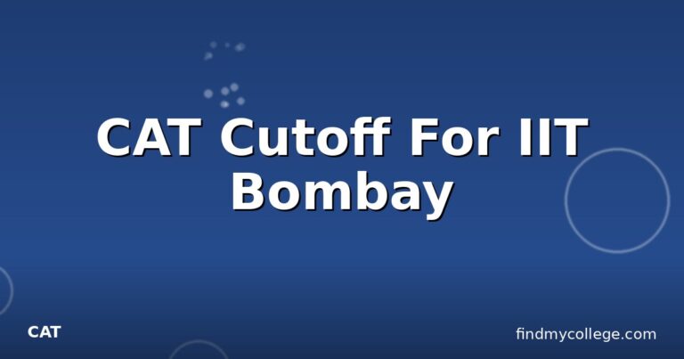 CAT Cutoff For IIT Bombay
