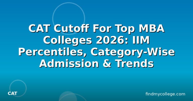 CAT Cutoff For Top MBA Colleges 2026: IIM Percentiles, Category-Wise Admission & Trends
