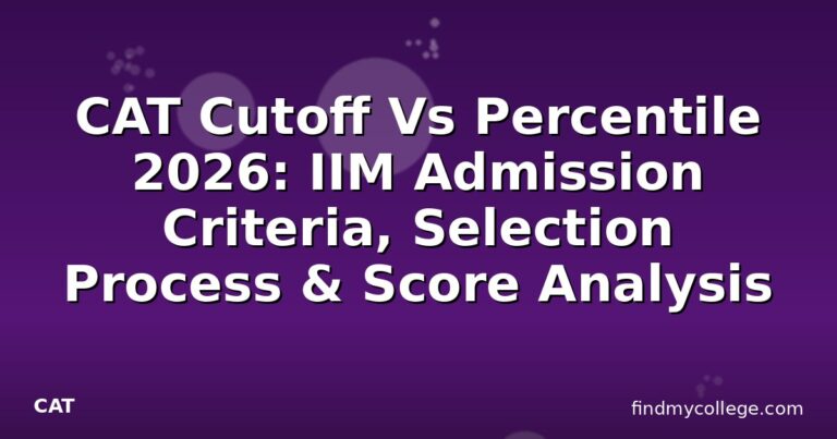 CAT Cutoff Vs Percentile 2026: IIM Admission Criteria, Selection Process & Score Analysis