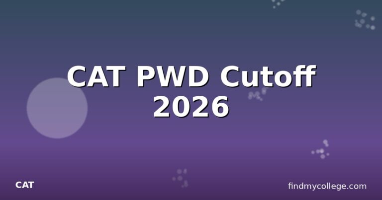 CAT PWD Cutoff 2026