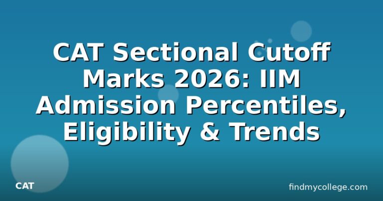 CAT Sectional Cutoff Marks 2026: IIM Admission Percentiles, Eligibility & Trends