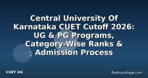 Central University Of Karnataka CUET Cutoff 2026: UG & PG Programs ...