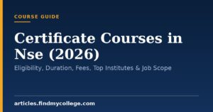 Certificate Courses in Nse (2026): Eligibility, Duration, Fees, Top Institutes & Job Scope
