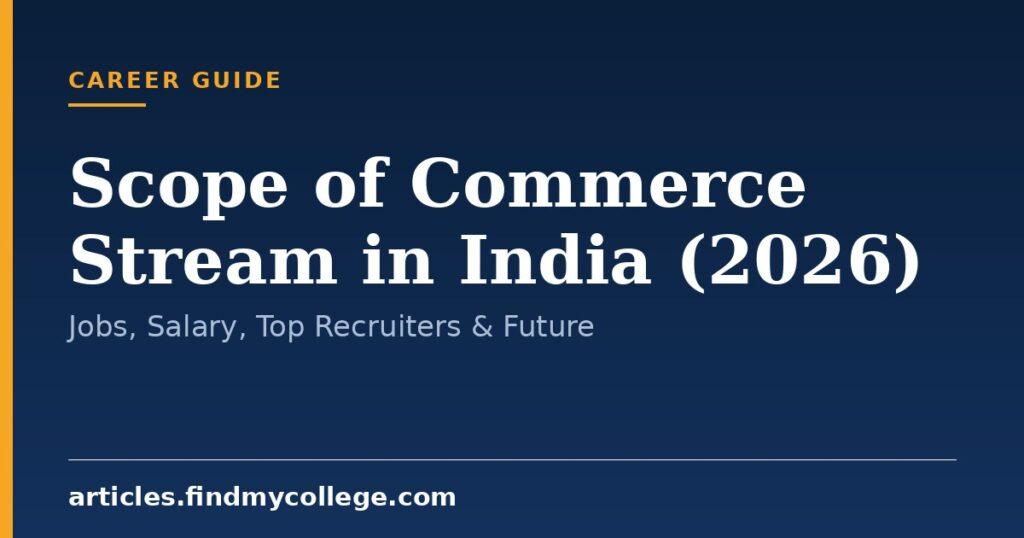 Scope of Commerce Stream in India (2026): Jobs, Salary, Top Recruiters & Future