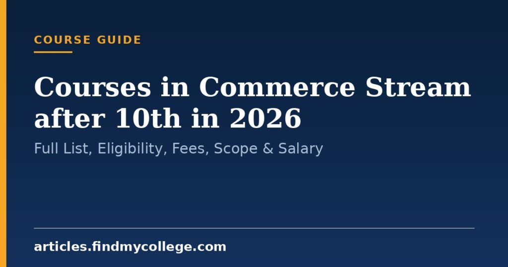 Courses in Commerce Stream after 10th in 2026: Full List, Eligibility, Fees, Scope & Salary