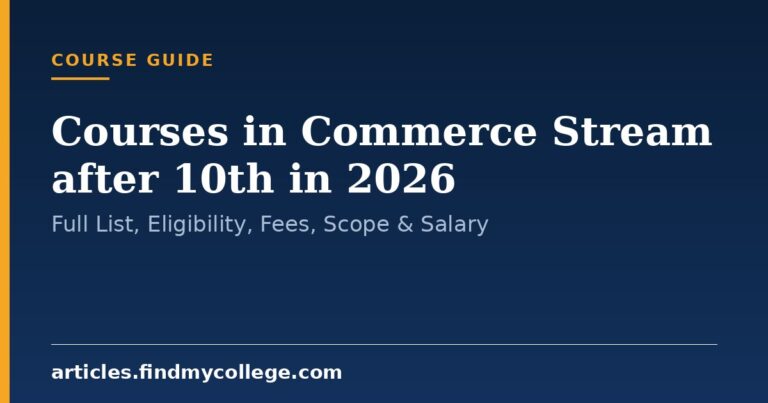 Courses in Commerce Stream after 10th in 2026: Full List, Eligibility, Fees, Scope & Salary