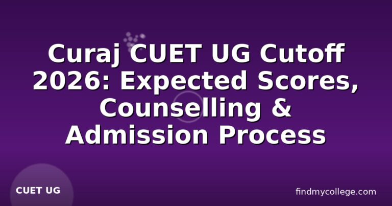 Curaj CUET UG Cutoff 2026: Expected Scores, Counselling & Admission Process