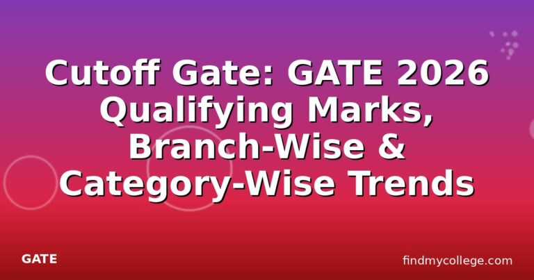 Cutoff Gate: GATE 2026 Qualifying Marks, Branch-Wise & Category-Wise Trends