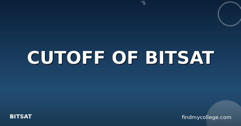 CUTOFF OF BITSAT