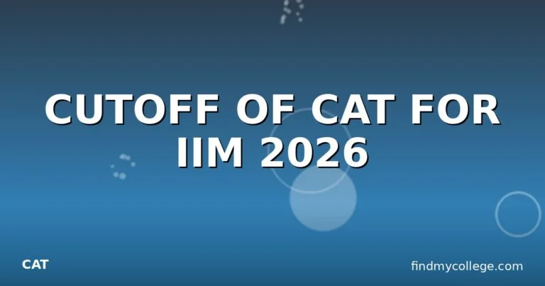 CUTOFF OF CAT FOR IIM 2026