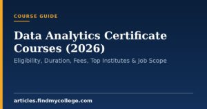 Data Analytics Certificate Courses (2026): Eligibility, Duration, Fees, Top Institutes & Job Scope