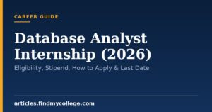 Database Analyst Internship (2026): Eligibility, Stipend, How to Apply & Last Date