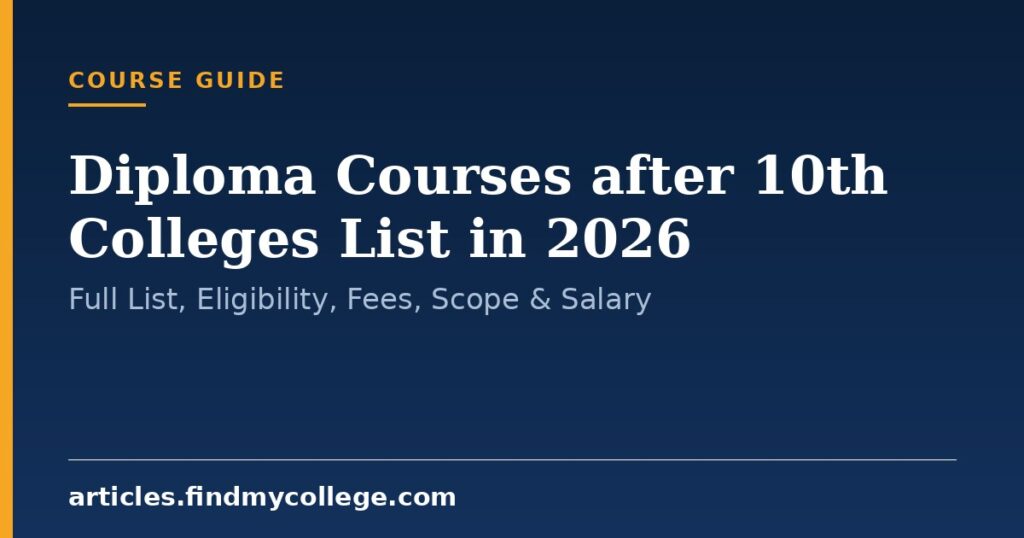 Diploma Courses after 10th Colleges List in 2026: Full List ...