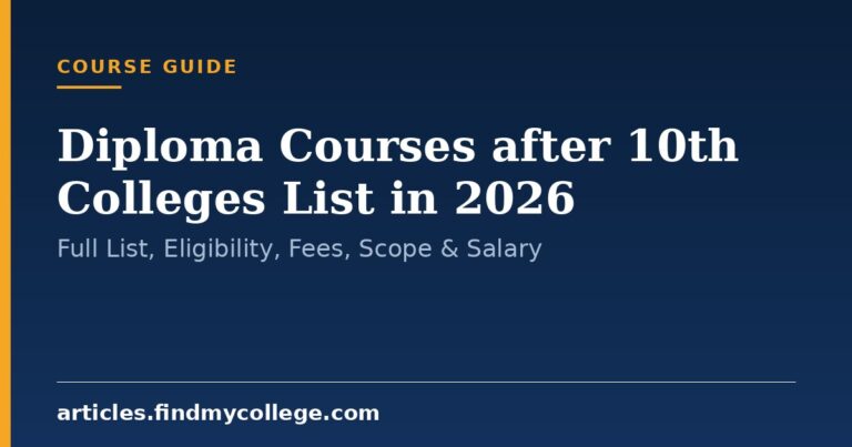Diploma Courses after 10th Colleges List in 2026: Full List, Eligibility, Fees, Scope & Salary